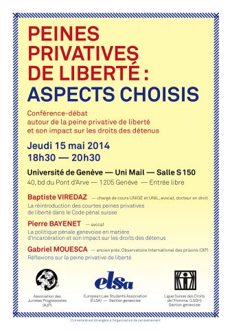 Peines privatives de liberté: aspects choisis