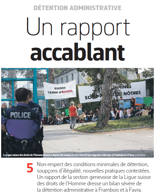 Détention administrative: un rapport accablant