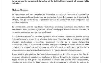 Délit de solidarité: La Commission européenne intervient